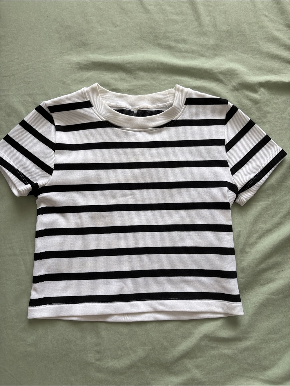 Dynamite Black & White Striped Short-Sleeve Woman’s Tee